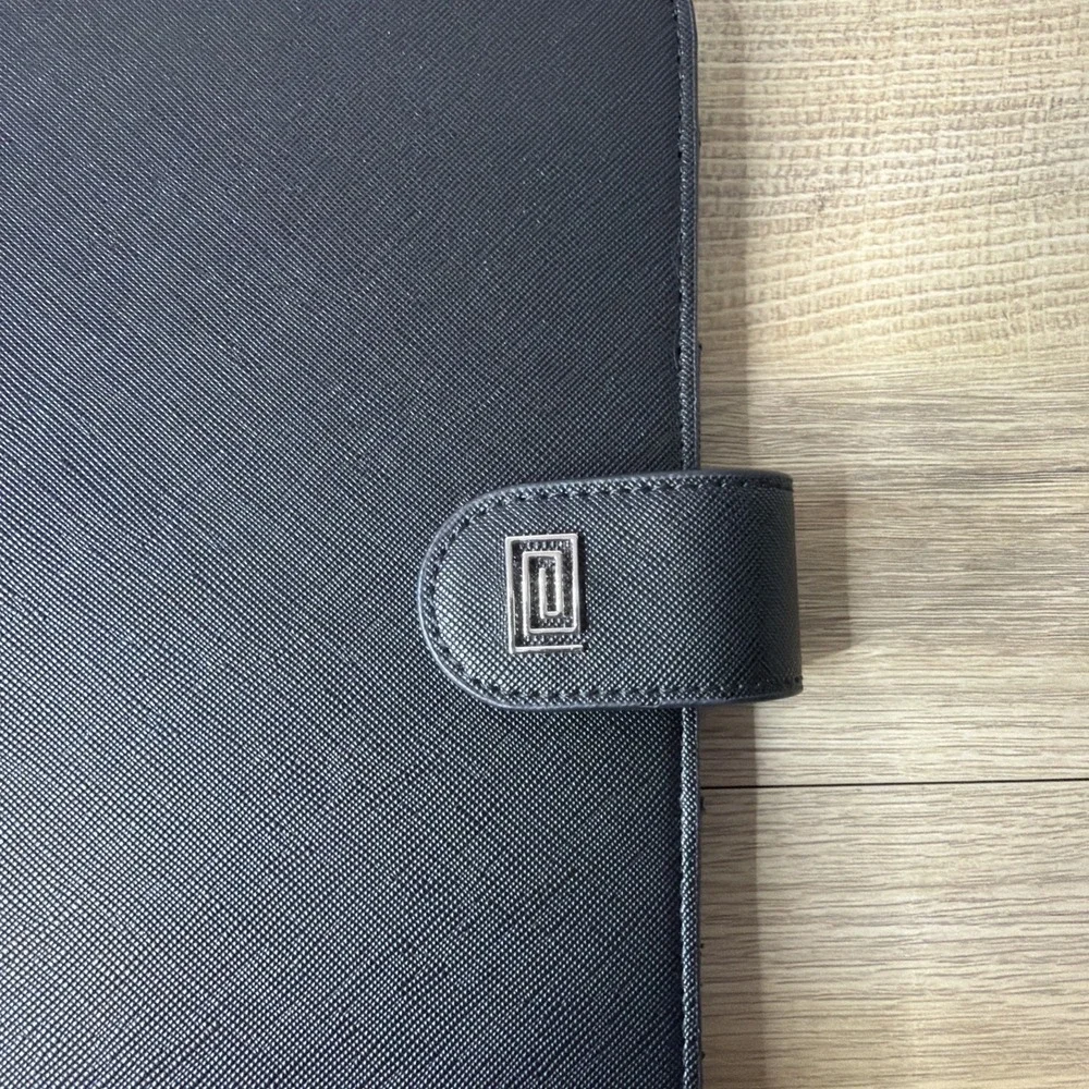 Notiq Portfolio Black MM1 Nomi Ringless Agenda Wallet Planner Cover‎ Organizer